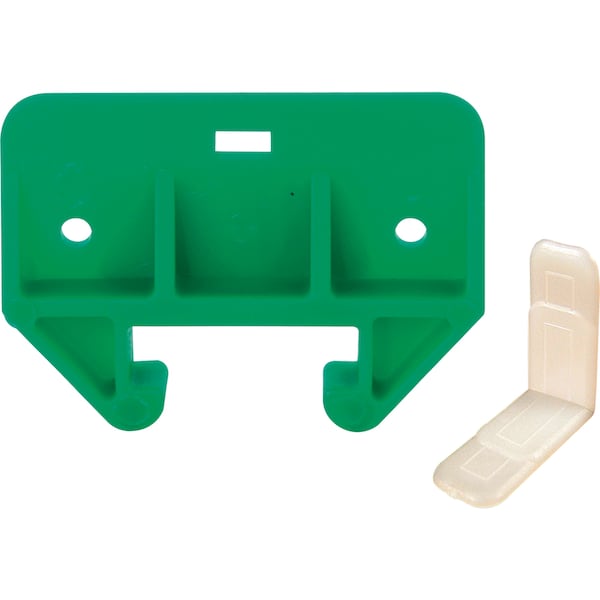 Prime-Line Drawer Track Guide Kit, 1-1/8 in., Plastic, Green 2 Pack - R 7085