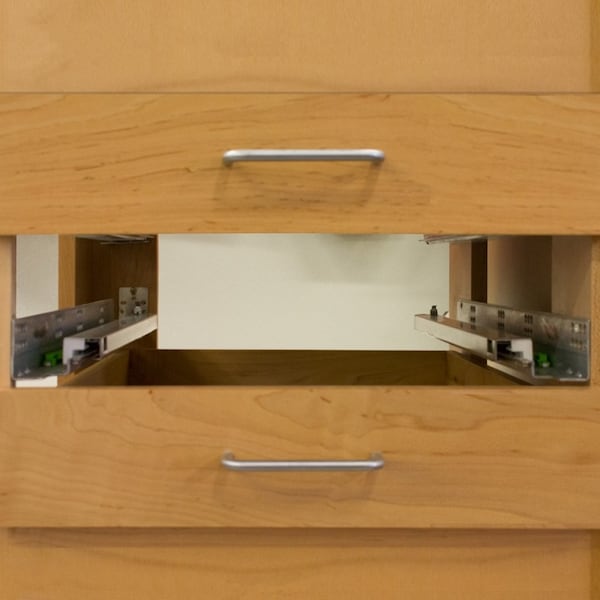 3300 Series Drawer Slide, 15 in., Undermount, Full Extension, Soft Close, PK 6 - 39.3300.15X6