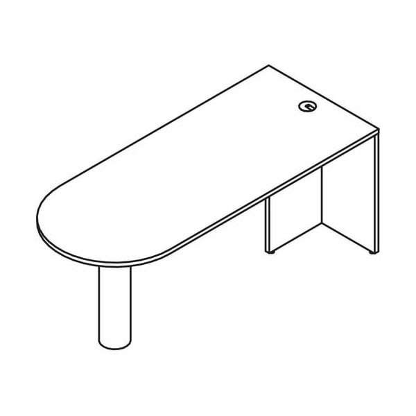 Groupe Lacasse Table, D-Shaped Surface, 66inWx30inDx29inH, Niagara - LAS41BT3066A