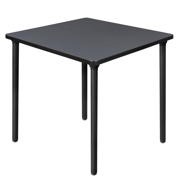 Regency Kee Folding Tables, 30 W, 30 L, 29 H, Wood, Metal Top, Grey - TBF3030GYBK