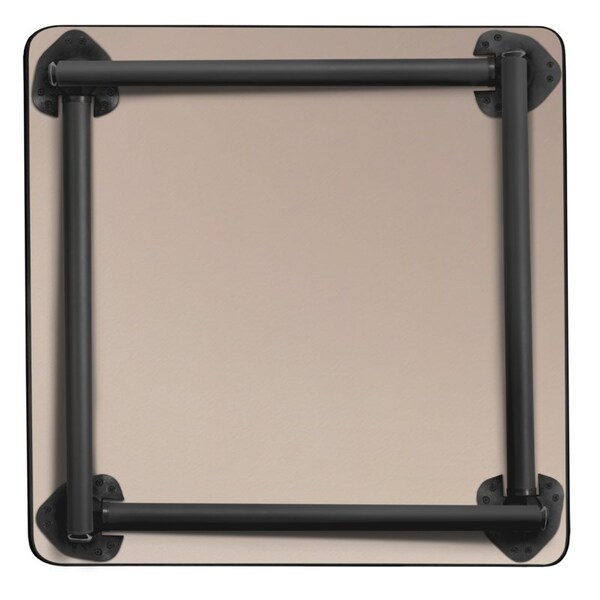 Regency Kee Folding Tables, 30 W, 30 L, 29 H, Wood, Metal Top, Grey - TBF3030GYBK
