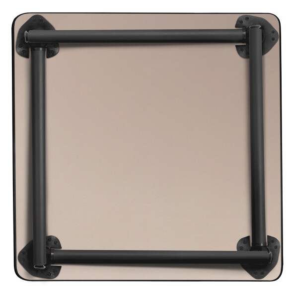 Regency Kee Folding Tables, 30 W, 30 L, 29 H, Wood, Metal Top, Grey - TBF3030GYBK