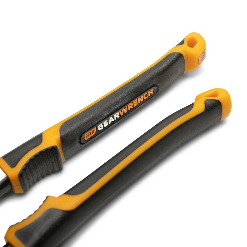 Llave ajustable de 8 pulgadas PITBULL K9 con mangos de doble material de agarre en V para lengua y ranura - 82168C