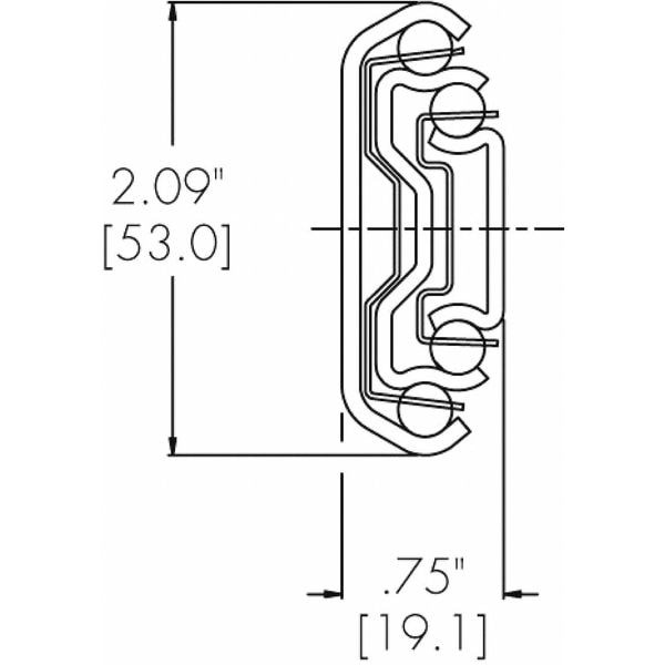 Accuride Drawer Slide, Side Mount, Full, Soft Close, PK2, 3/4"W - C 3600-12D