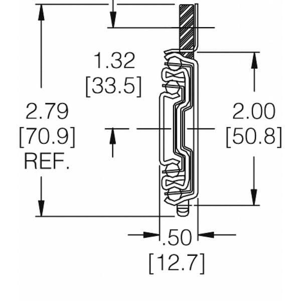 Accuride Drawer Slide, Bracket/Hard Mount, 3/4 Ext., PK2, 1/2"W - C 3307-26D