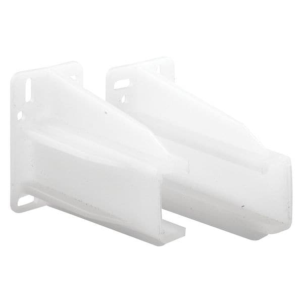 Primeline Tools Drawer Track Back Plate, 5/16 in. x 7/8 in., Plastic, White (1 Set), PR - MP7227