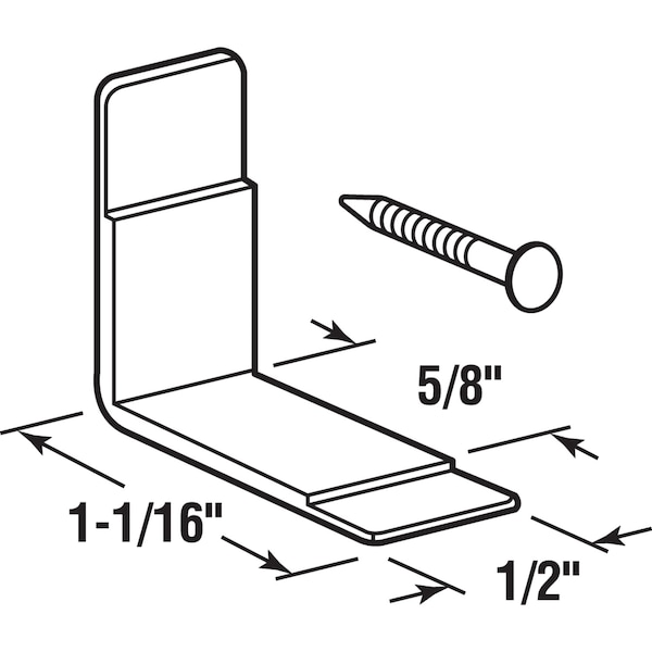 Prime-Line Prime-Line Plastic Center Guide Drawer Guide Side Saddles 1 pk - 22843