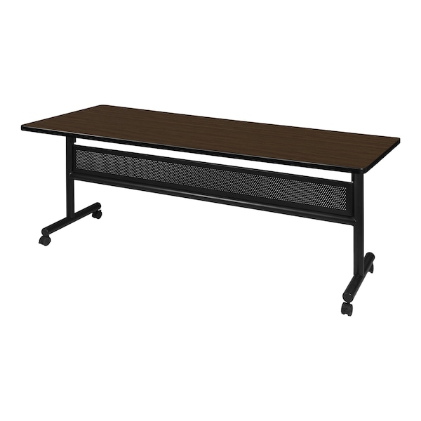 Regency Kobe Flip-Top Training Nesting Table W/ Modesty Panel, 72 in W, 30 in L, Neo Walnut - MKFTM7230NW