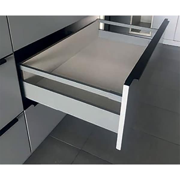 Dtc 16in Length Gray Side Rail for Double Wall Drawer System - Sold per Pair - HT1004S400 + HT1003J