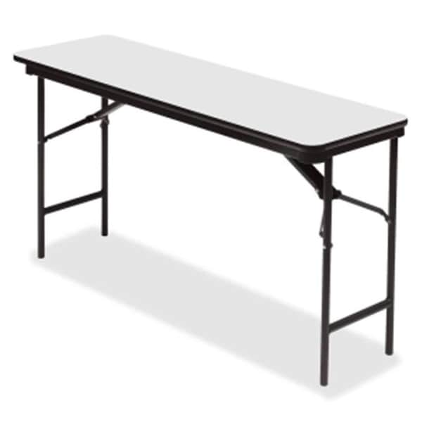 Comfortcorrect 18 x 60 in. Premium Wood Laminate Folding Table; Gray - CO1190572