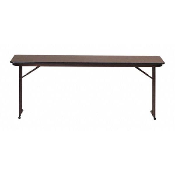 Correll Rectangle Off Set Leg Folding Seminar Training Table, 24" W, 72" L, 29" H, Walnut - ST2472PX-01