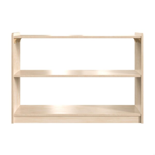 Flash Furniture Bright Beginnings Commercial Extra W 2 Shelf Wooden Classroom Open Storage Unit, Natural - MK-ME088030-GG