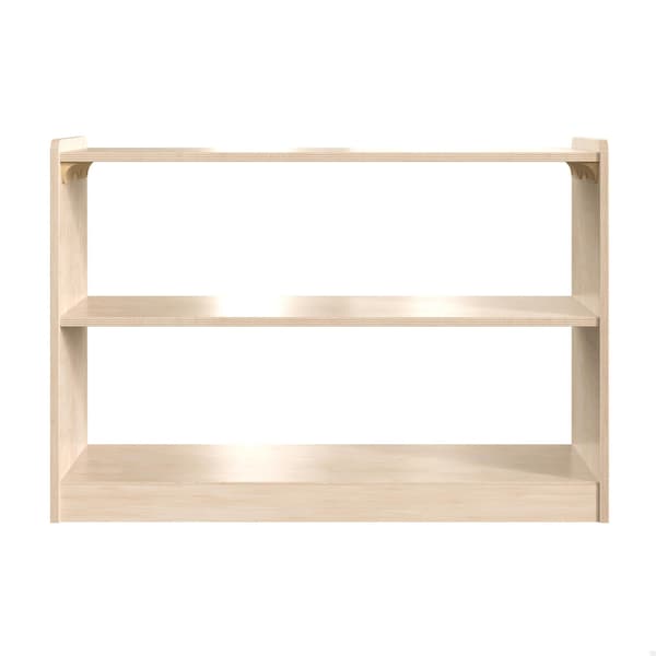 Flash Furniture Bright Beginnings Commercial Extra W 2 Shelf Wooden Classroom Open Storage Unit, Natural - MK-ME088030-GG