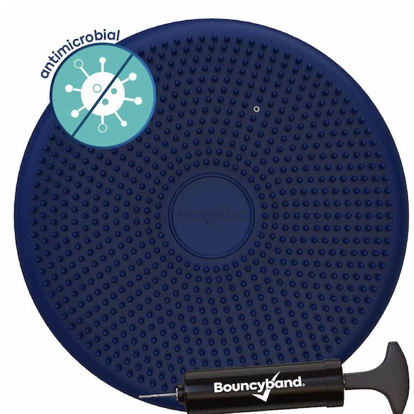 Bouncybands Antimicrobial Little Wiggle Seat Sensory Cushion, Blue 10.75in. - MB27BUWS