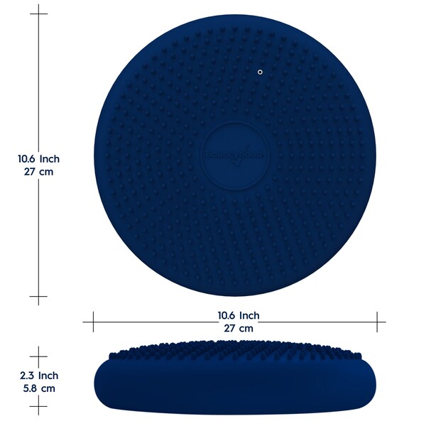 Bouncybands Antimicrobial Little Wiggle Seat Sensory Cushion, Blue 10.75in. - MB27BUWS