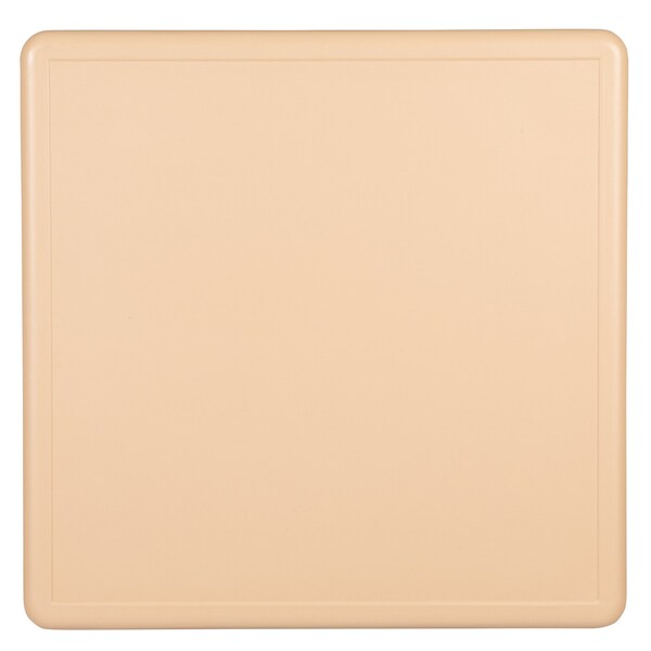 Flash Furniture Square 24 W, 24 L, 23.75 H, Plastic, Steel, Brown - YU-YCX-0023-2-SQR-TBL-NAT-E-GG