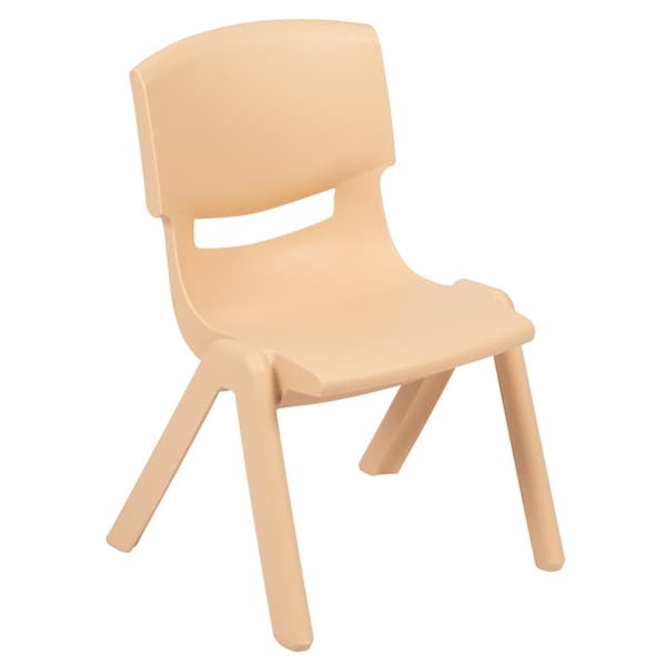 Flash Furniture Square 24 W, 24 L, 23.75 H, Plastic, Steel, Brown - YU-YCX-0023-2-SQR-TBL-NAT-E-GG