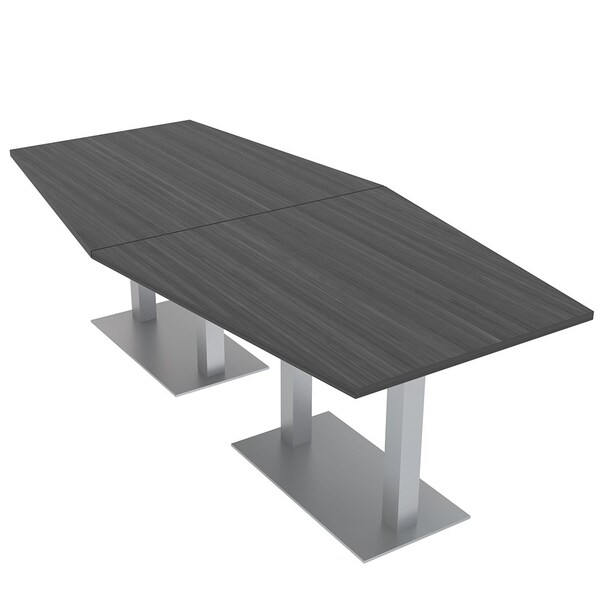 Skutchi Designs 45 in W, 96 in L, 29 in H, Engineered Wood Top, Grey - HAR-HEX.IR-46X93-DOU-ASIANNIGHT