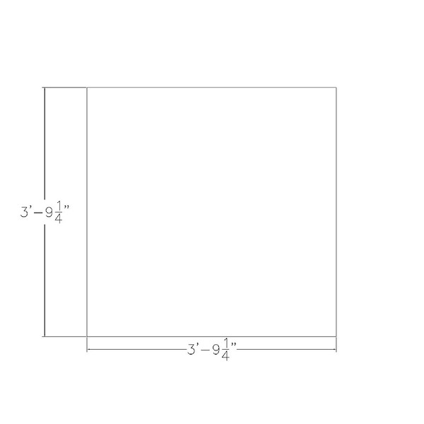 Skutchi Designs 45.25 in W, 45.25 in L, 29 in H, Engineered Wood Top, White - HAR-SQ-46-SQ-WC