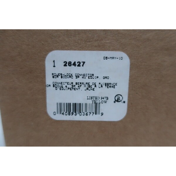 Bloque de alimentación Twist Power-Lock de Cooper Wiring 60A 600V-AC 4- 3P - 26427