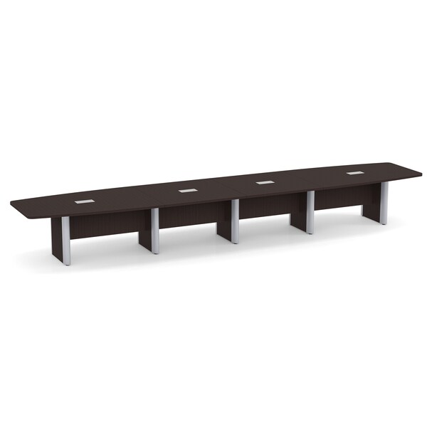 Officesource OS Laminate Conference Tables - Expandable Boat Shaped Conference Table with Elliptical Base - OSCBELP20ES