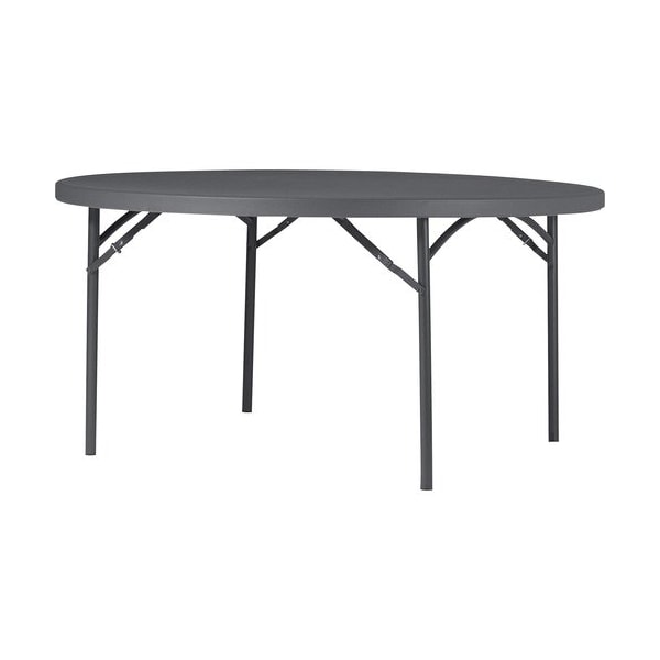 Cosco Home And Office Products Table, Folding, Round, 72inWx72inLx29-3/10inH, Gray - CSC60537SGY1E