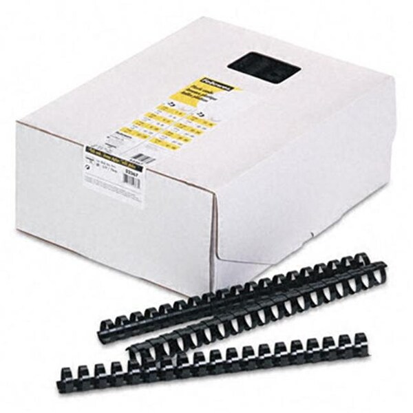 Fellowes Fellowes 52367 Plastic Comb Bindings  3/4   150-Sheet Capacity  Black  100 per Pack - 52367