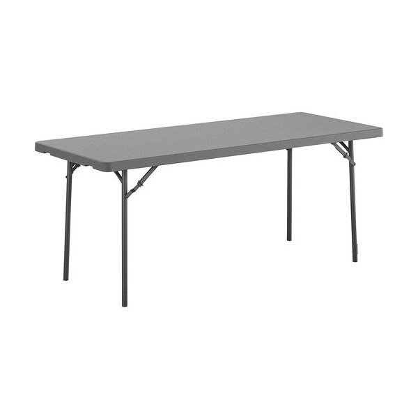 Cosco Home And Office Products Table, Folding, B Mold, 72inWx4inLx29-1/4inH, Gray - CSC60526SGY1E