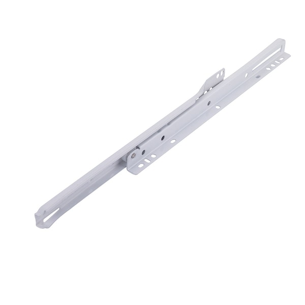 South Main Hardware 12 in. White Coated Steel Euro Bottom Mount Drawer Slides - SLIDE-R-12