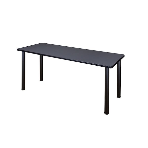 Kee Regency Kee 60 x 24 in. Training Seminar Table- Grey Top, Black Legs - MT6024GYBPBK