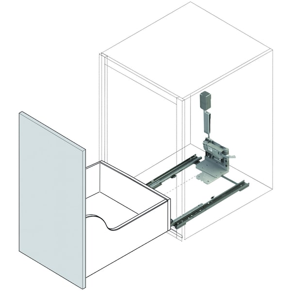 Blum 15in W Minimum Opening Movento Waste/Recycle Slide With Locking Devices -132 Lbs Weight Rating, PR - 769R5337SD