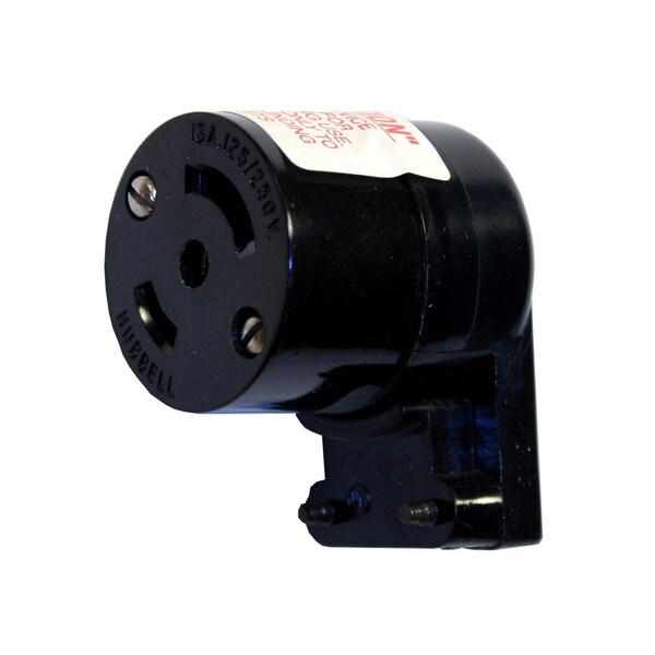 Dispositivos de bloqueo Hubbell Wiring Device-Kellems, Midget Twist-Lock®, Industrial, Conector hembra, 15A 125/250V AC, 3 polos 3 hilos sin conexión a tierra, NEMA ML-3R, Terminal de tornillo, Angulado - HBL7433.