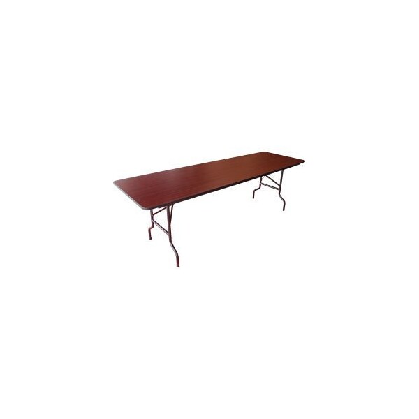 Iceberg Interion Folding Wood Table, 96W x 30D, Mahogany - 67264