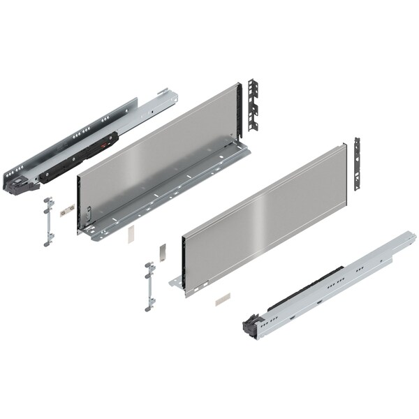 Blum 22in. C Height Legrabox Stainless Drawer Set, 170 Lbs Weight Rating - 773C55S0I