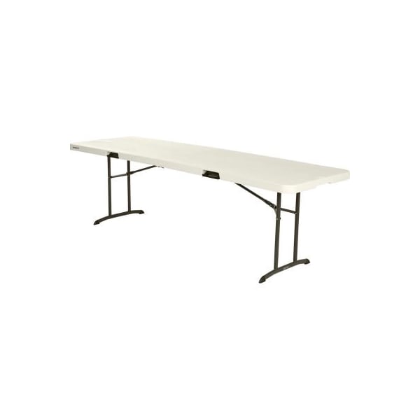 Lifetime Lifetime Portable Fold-in-Half Plastic Table, 30 x 96, Almond - 80175