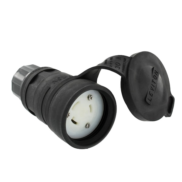 Enchufes eléctricos L6-30R Wetguard con cubierta contra la humedad y color negro - 29W48-B