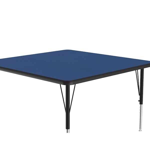 Correll Square Adjustable Height Activity Kids School Table, 36" W, 36" L, 19" to 29" H, Blue - A3636-SQ-37