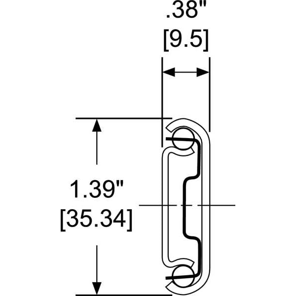 Accuride Drawer Slide, Side/Hard Mount, 3/4 Ext., Conv., PK2, 1/2"W - SS2028-18P
