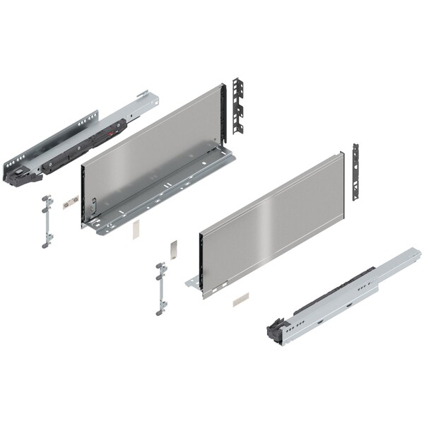 Blum 18in. C Height Legrabox Stainless Drawer Set, 125 Lbs Weight Rating - 770C45S0I