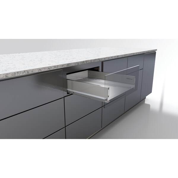 Hardware Resources 21" Deepx7-1/4"High DURA-CLOSE Metal Drawer Box System, incorporates USE58-500 Series Undermount - MDB500-185-21GR