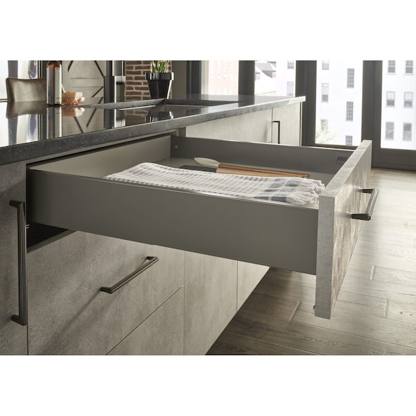 Hardware Resources 21" Deepx7-1/4"High DURA-CLOSE Metal Drawer Box System, incorporates USE58-500 Series Undermount - MDB500-185-21GR
