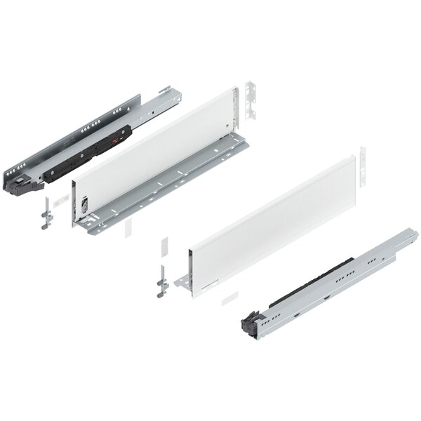 Blum 20in. K Height Legrabox Gray Drawer Set, 170 Lbs Weight Rating - 773K50S0S