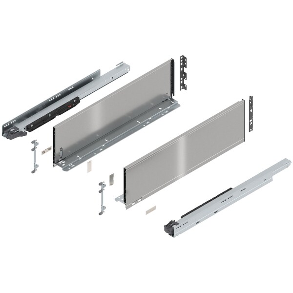 Blum 24in. C Height Legrabox Stainless Drawer Set, 170 Lbs Weight Rating - 773C60S0I
