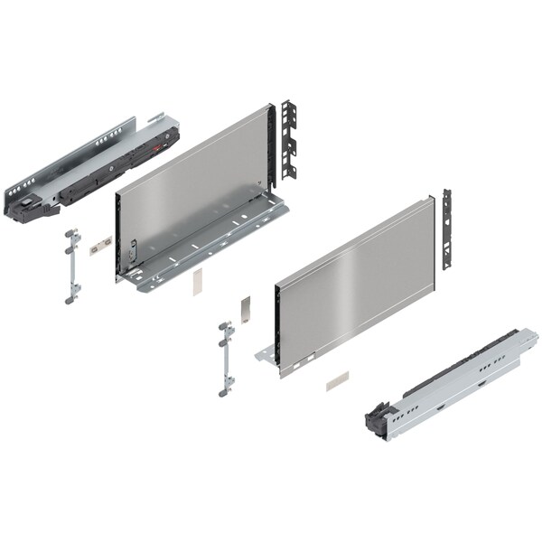 Blum 14in. C Height Legrabox Stainless Drawer Set, 125 Lbs Weight Rating - 770C35S0I
