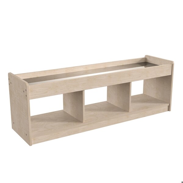Flash Furniture Bright Beginnings Commercial Modular Wooden Classroom 2 Sided, 3 Section, Natural - MK-KE24596-GG