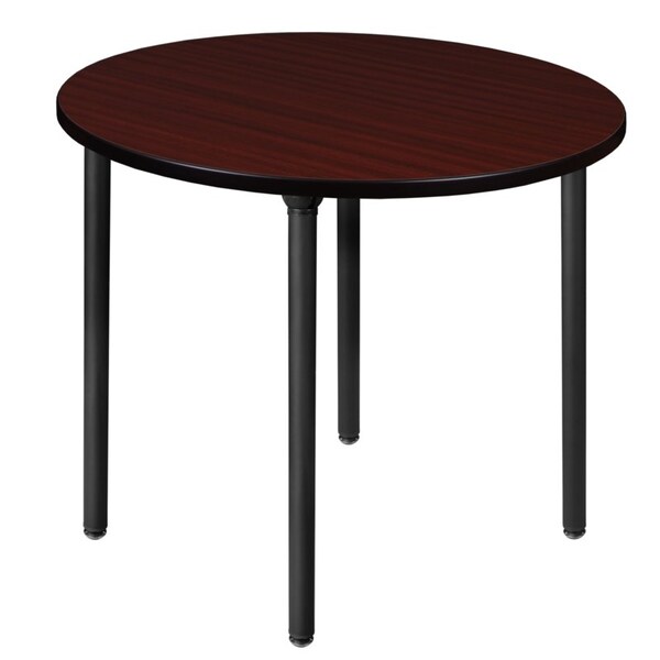 Regency Kee Folding Tables, 42 W, 42 L, 29 H, Wood, Metal Top, Mahogany - TBF42RNDMHBK