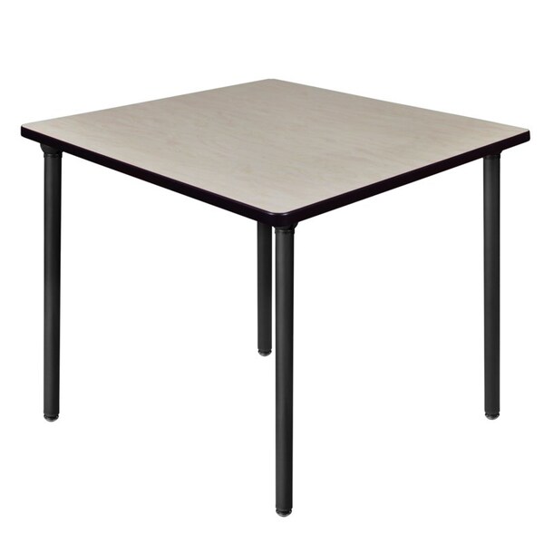 Regency Kee Folding Tables, 36 W, 36 L, 29 H, Wood, Metal Top, Maple - TBF3636PLBK