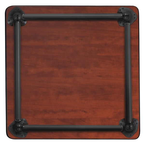 Regency Kee Folding Tables, 36 W, 36 L, 29 H, Wood, Metal Top, Maple - TBF3636PLBK