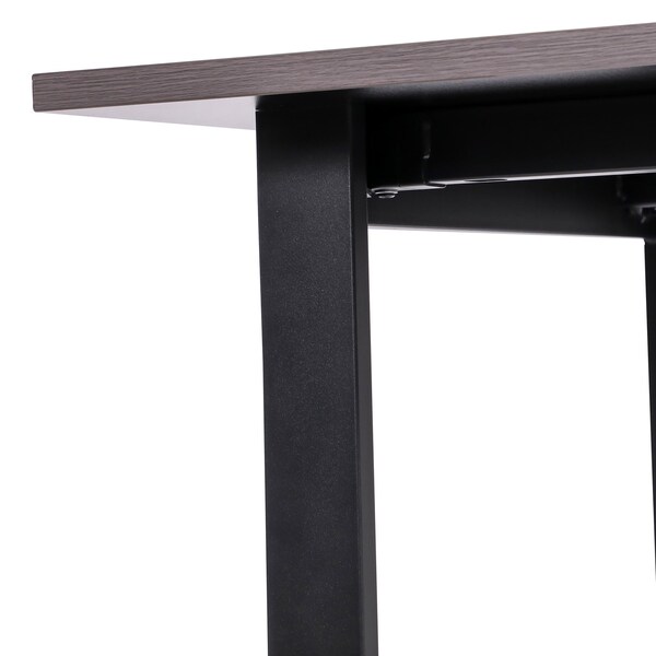 Flash Furniture Redmond 60x30 Conf Tbl w/1in. Thick Dbl Sided Laminate Tbl Top w/PVC and U-Frame Steel Bse, Gry Oak - MT-M6030-LTGRY-UBF-GG