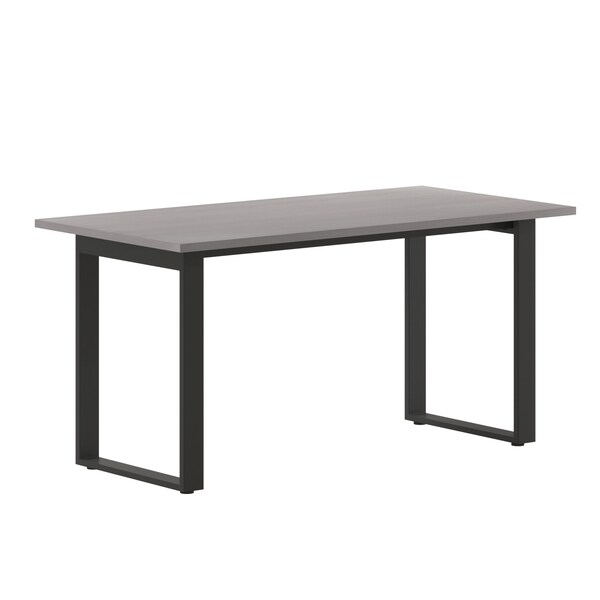 Flash Furniture Redmond 60x30 Conf Tbl w/1in. Thick Dbl Sided Laminate Tbl Top w/PVC and U-Frame Steel Bse, Gry Oak - MT-M6030-LTGRY-UBF-GG